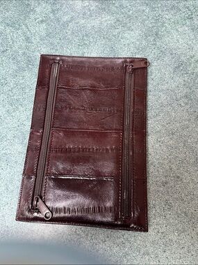 Vintage Brown Eel Skin Jewelry Travel Holder
